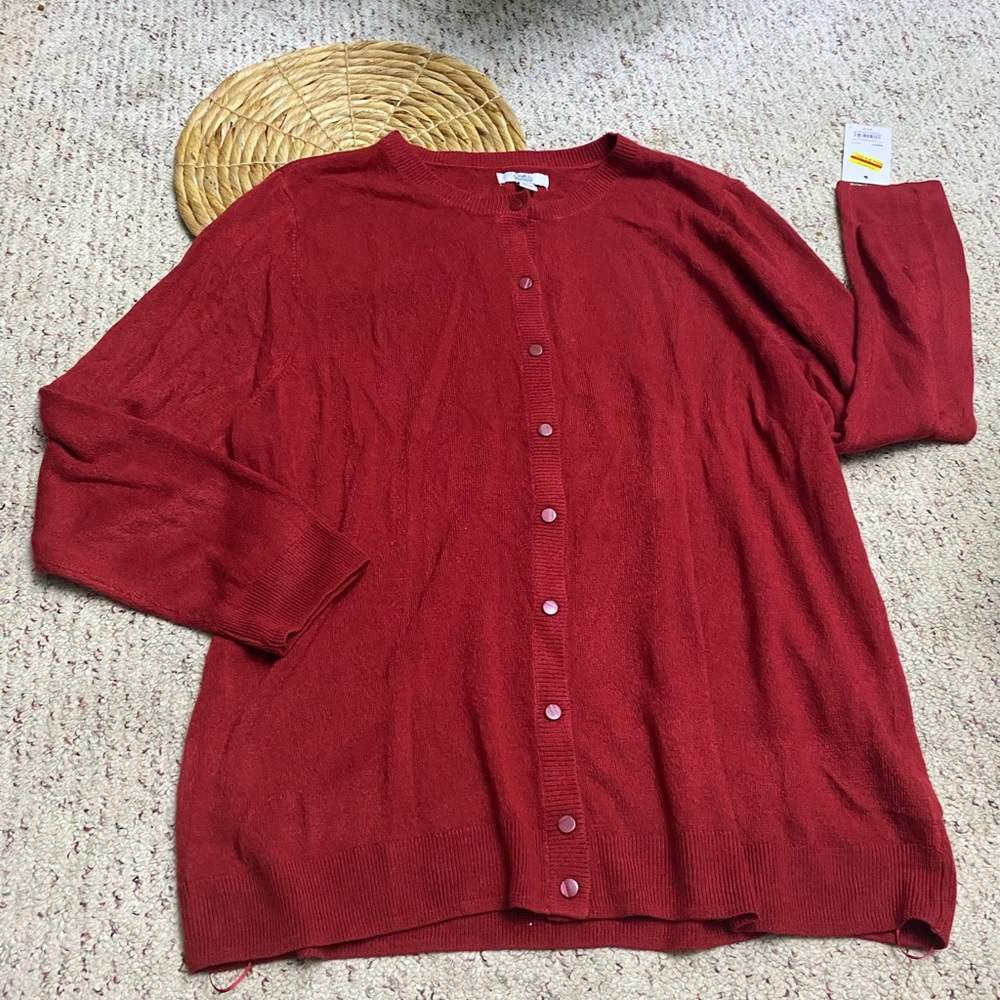 Croft & Barrow Button Front Cardigan Sz 1X NWT